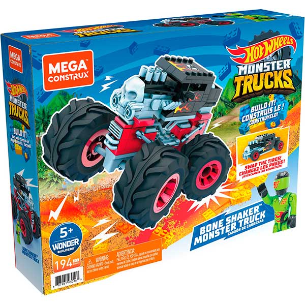 Hot Wheels Mega Construx Monster Truck Bone Shaker - Imagen 1