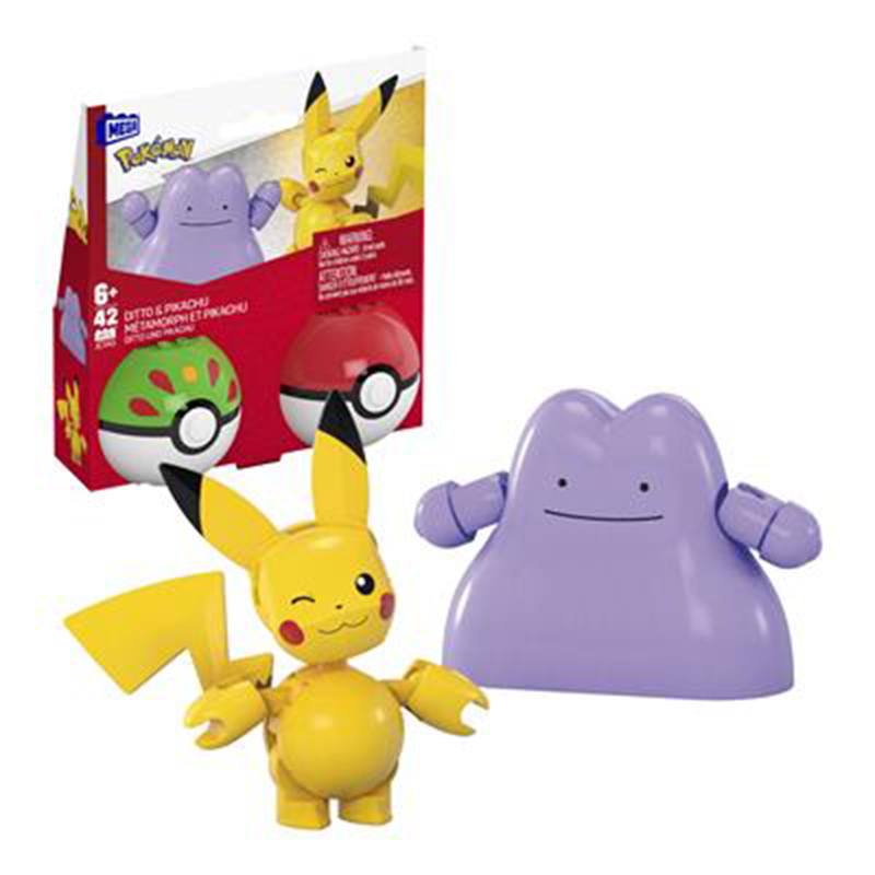 Pokemon Mega Bloks Pokeball Pack 2 Pickachu-Ditto - Imagen 1