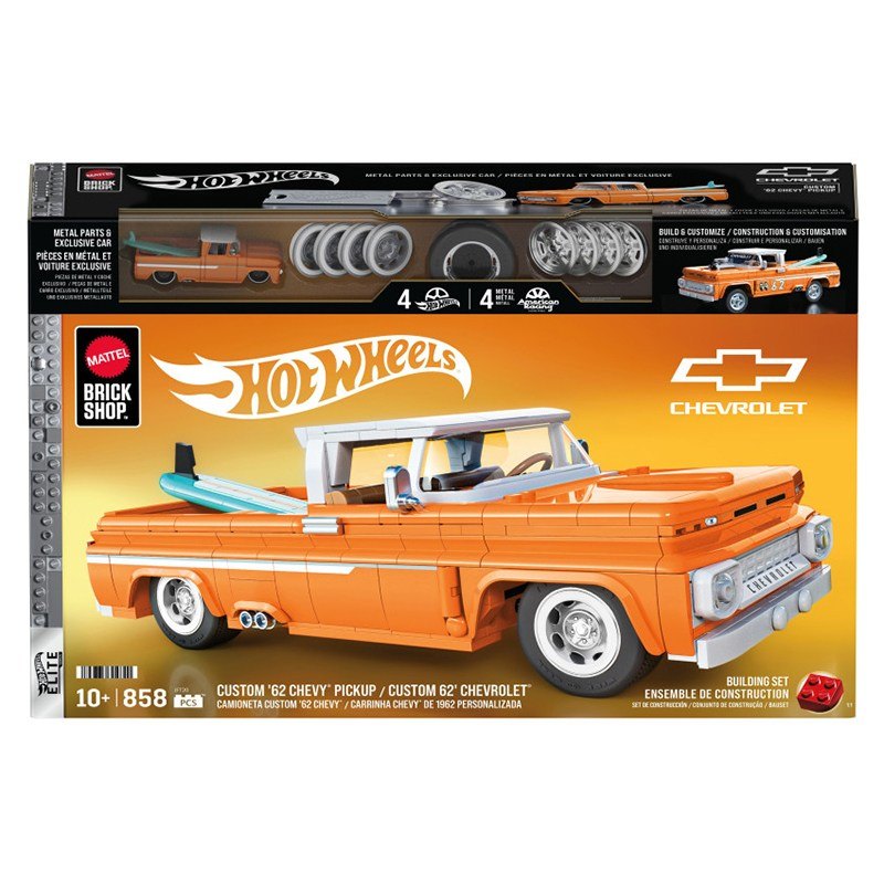 Mattel Brick Shop Hot Wheels Camioneta Custom 62 Chevy 858p