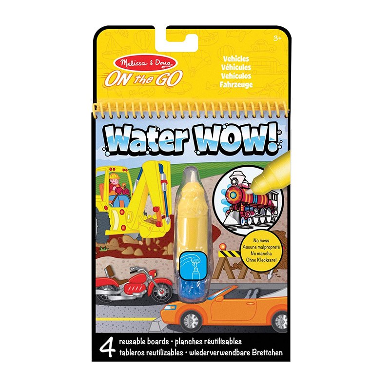Melissa and Doug Caderno Water WOW Veículos