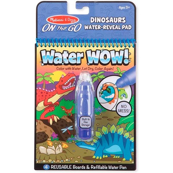 Melissa and Doug Paint by Water Notebook Wow Dinosaurs - Imagem 1