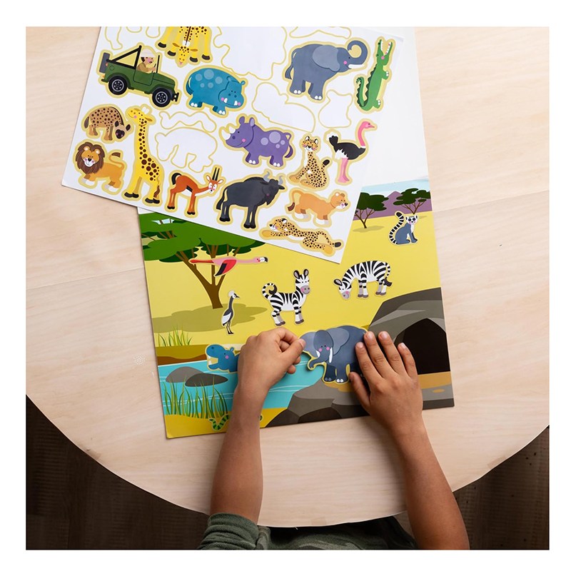 Melissa and Doug Bloco 150 Autocolantes Infantis Habitats - Imagem 1