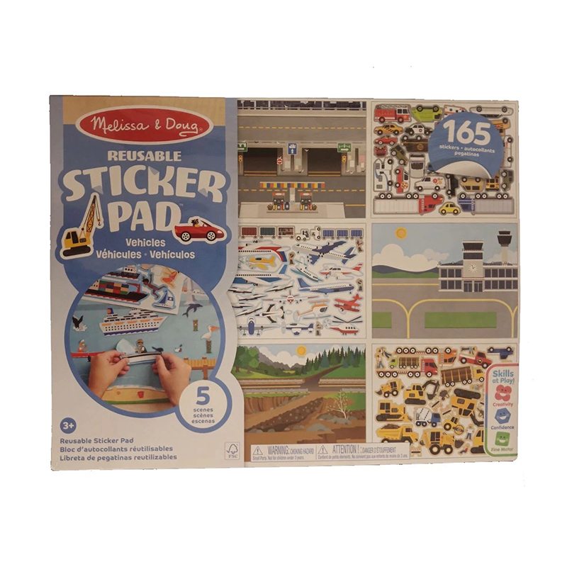 Melissa and Doug Bloco 165 Autocolantes Infantis Veículos