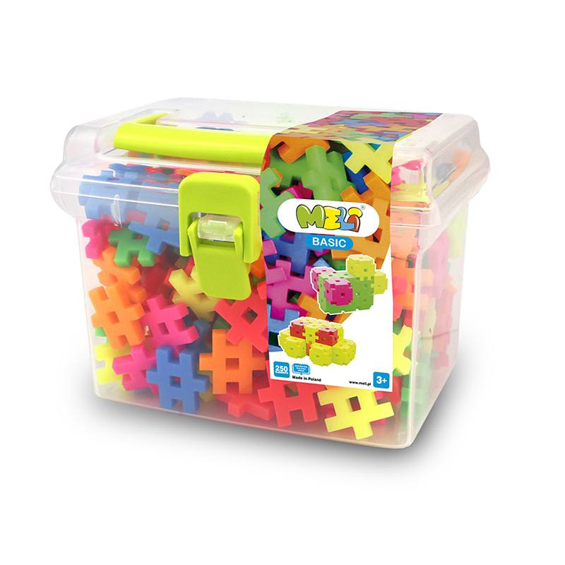 Meli Basic Maletín 250p Bloques Travel Box Neón