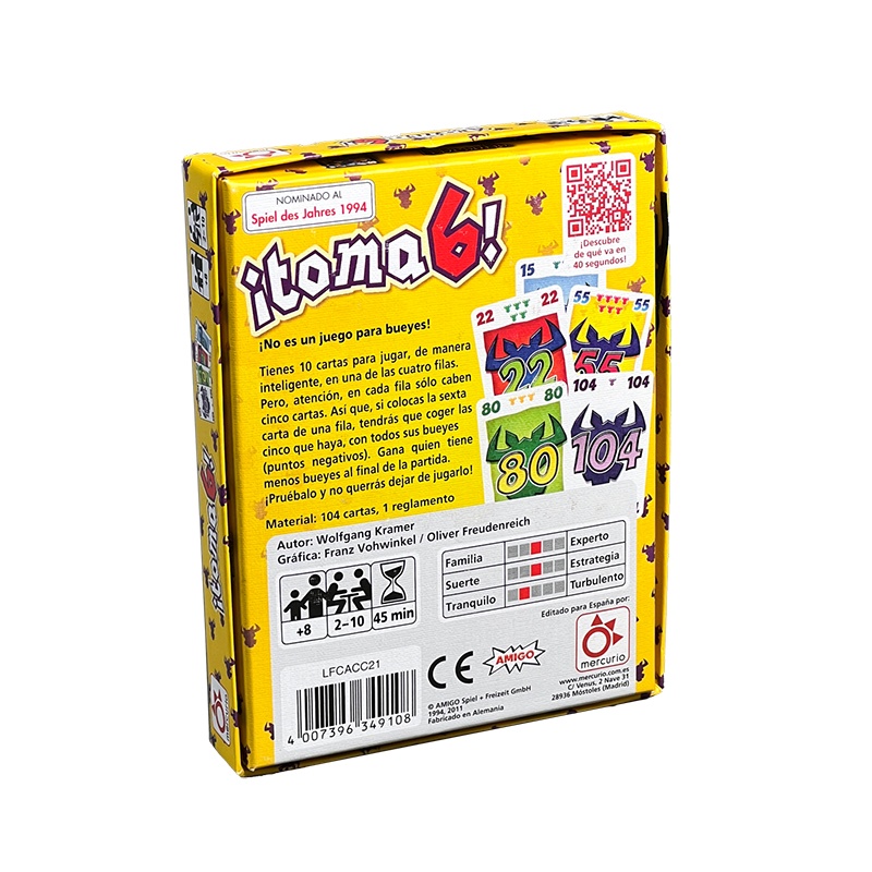 Jogo de cartas Toma 6 - Imagem 2