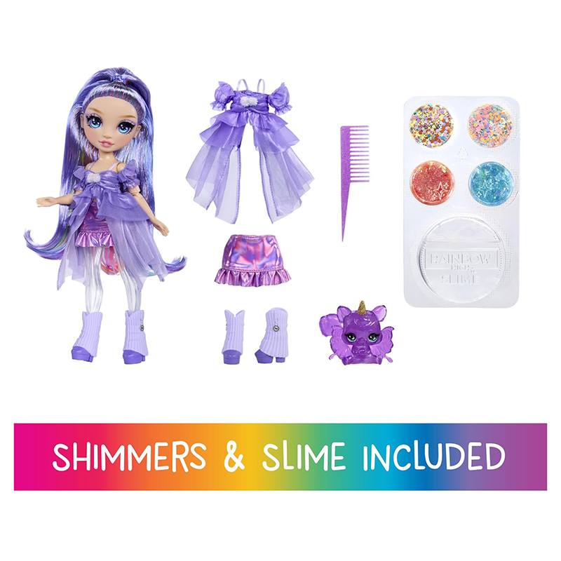 Rainbow High Shimmers con Slime Violeta - Imagen 1