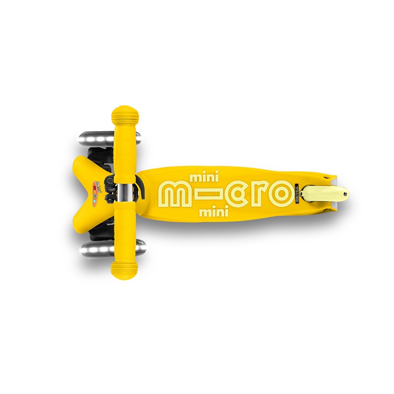 MICRO Patinete Infantil Mini Deluxe Led Amarelo - Imagem 1