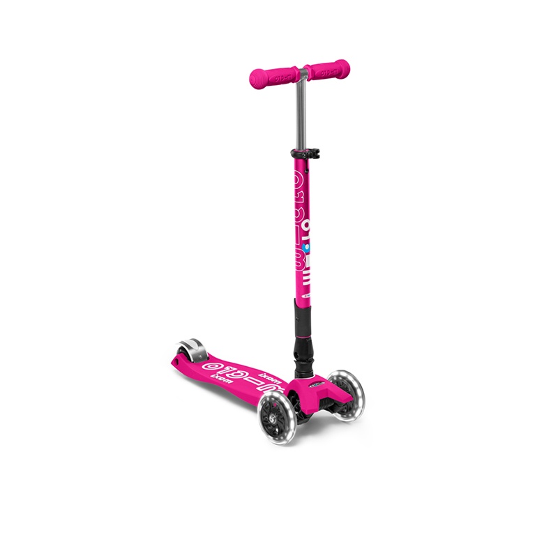 MICRO Patinete Infantil Maxi Deluxe Dobrável Led Rosa Chiclete - Imagem 4