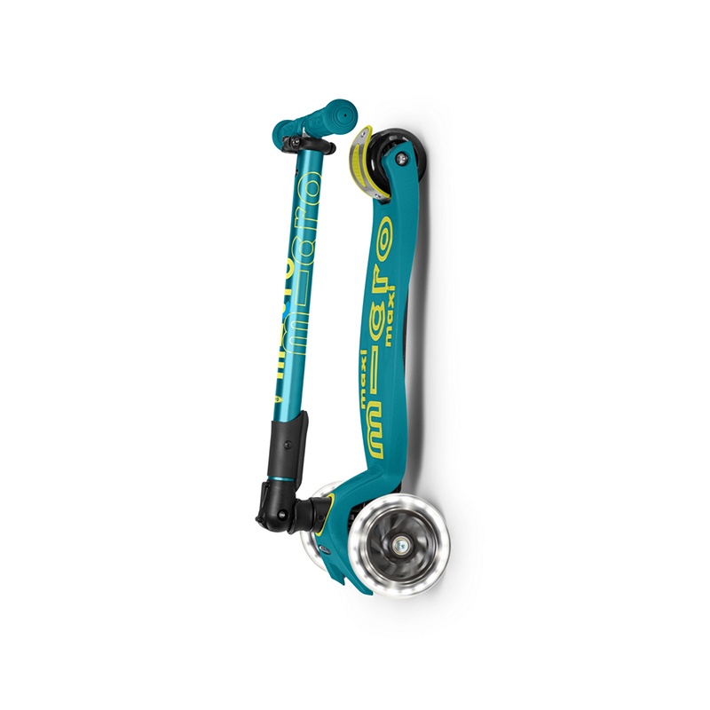 MICRO Patinete Infantil Maxi Deluxe Plegável Led Turquesa - Imagem 3