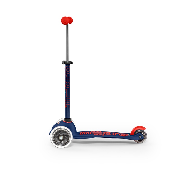 MICRO Patinete Infantil Mini Deluxe Led Azul/Vermelho - Imagem 3