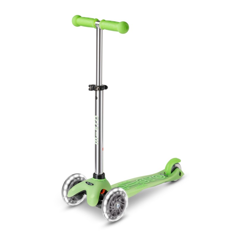 MICRO Patinete Infantil Mini Deluxe Glow Led Verde Lima