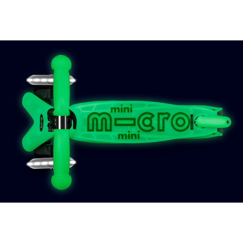 MICRO Patinete Infantil Mini Deluxe Glow Led Verde Lima - Imagem 1
