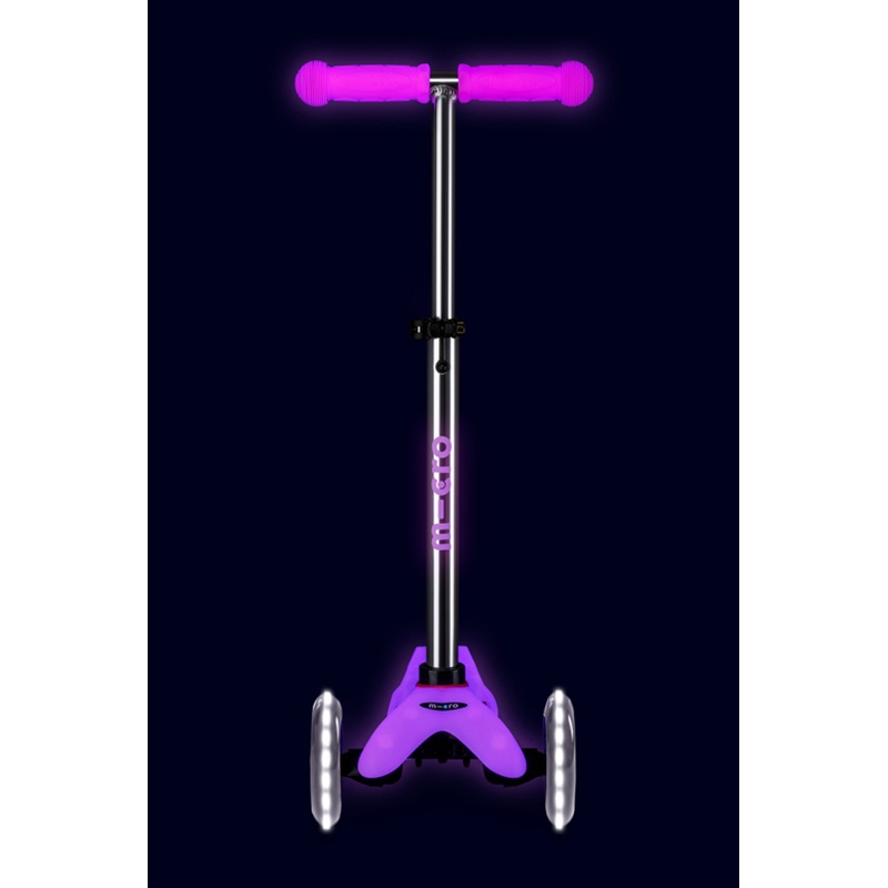 MICRO Patinete Infantil Mini Deluxe Glow Led Rosa - Imagem 1