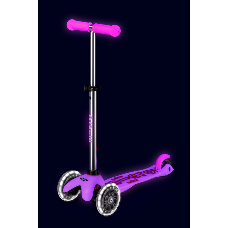 MICRO Patinete Infantil Mini Deluxe Glow Led Rosa - Imagem 3