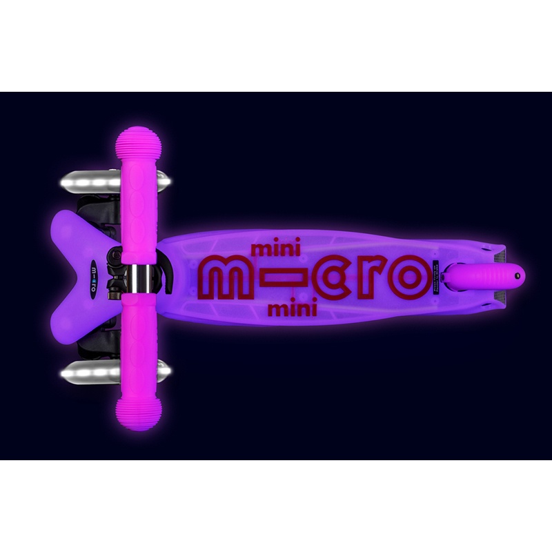 MICRO Patinete Infantil Mini Deluxe Glow Led Rosa - Imagem 5