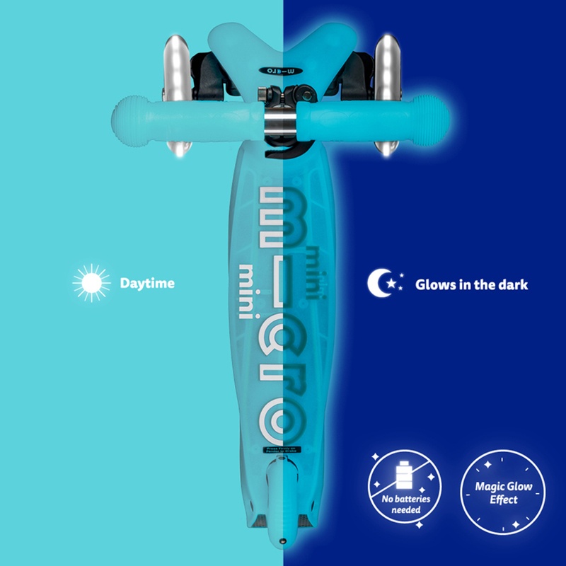 MICRO Patinete Infantil Mini Deluxe Glow Led Aqua - Imagem 5