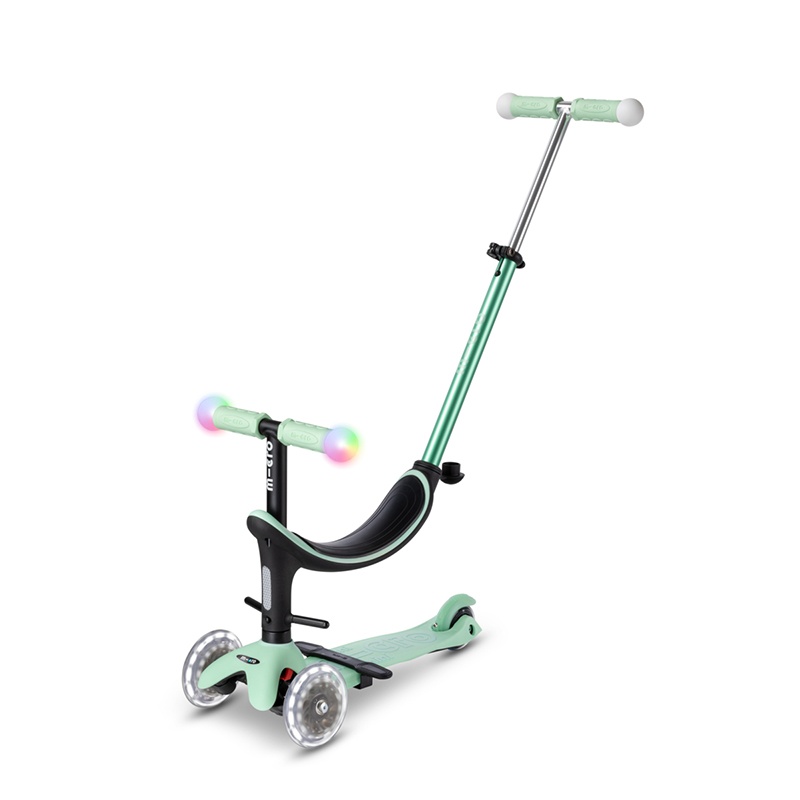 MICRO Patinete Infantil Mini2Grow Magic Led Menta