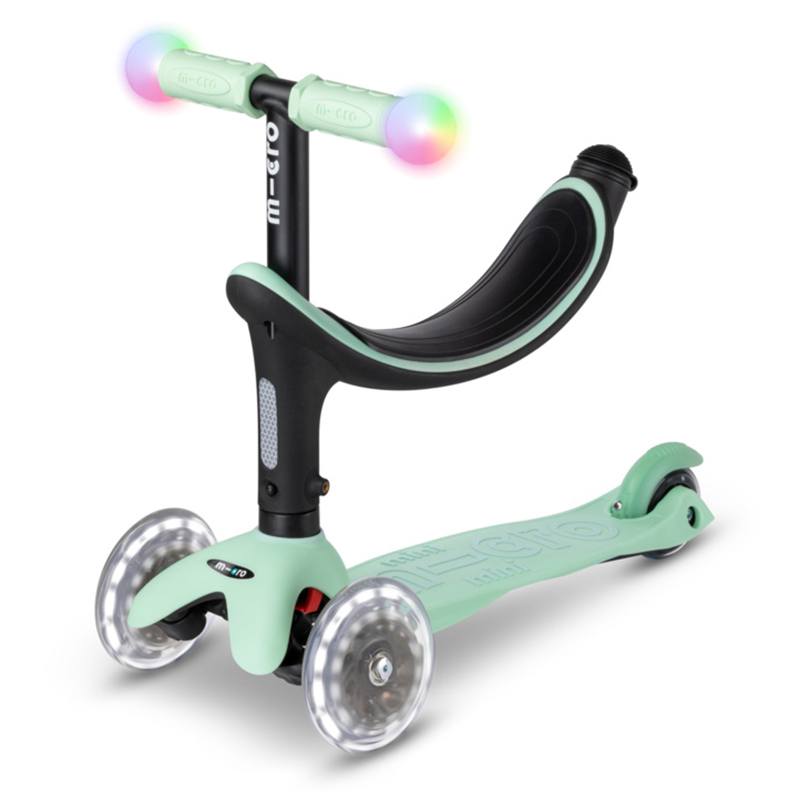 MICRO Patinete Infantil Mini2Grow Magic Led Menta - Imagem 9
