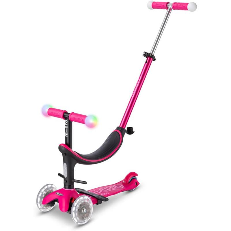 MICRO Patinete Infantil Mini2Grow Magic Led Rosa