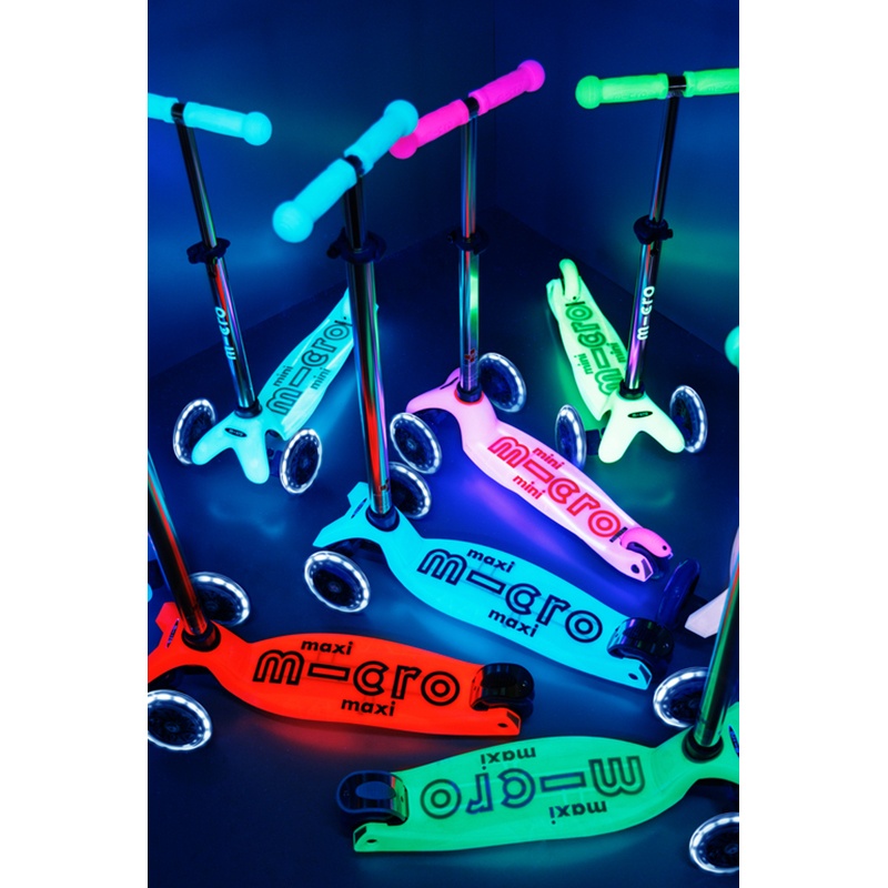 MICRO Patinete Infantil Maxi Deluxe Glow Led Turquesa - Imagem 5