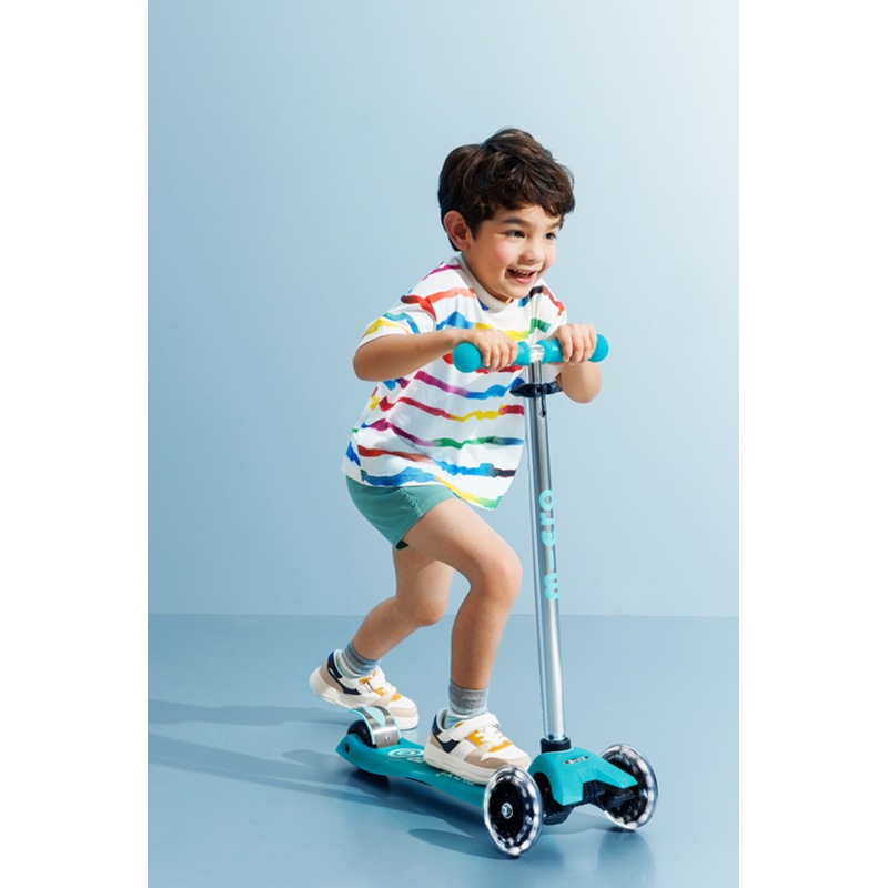 MICRO Patinete Infantil Maxi Deluxe Glow Led Turquesa - Imagem 6