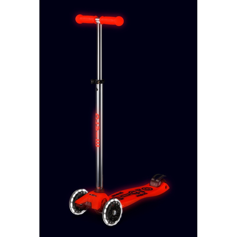 MICRO Patinete Infantil Maxi Deluxe Glow Led Vermelho - Imagem 1