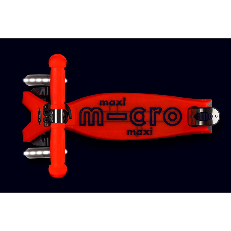 MICRO Patinete Infantil Maxi Deluxe Glow Led Vermelho - Imagem 2