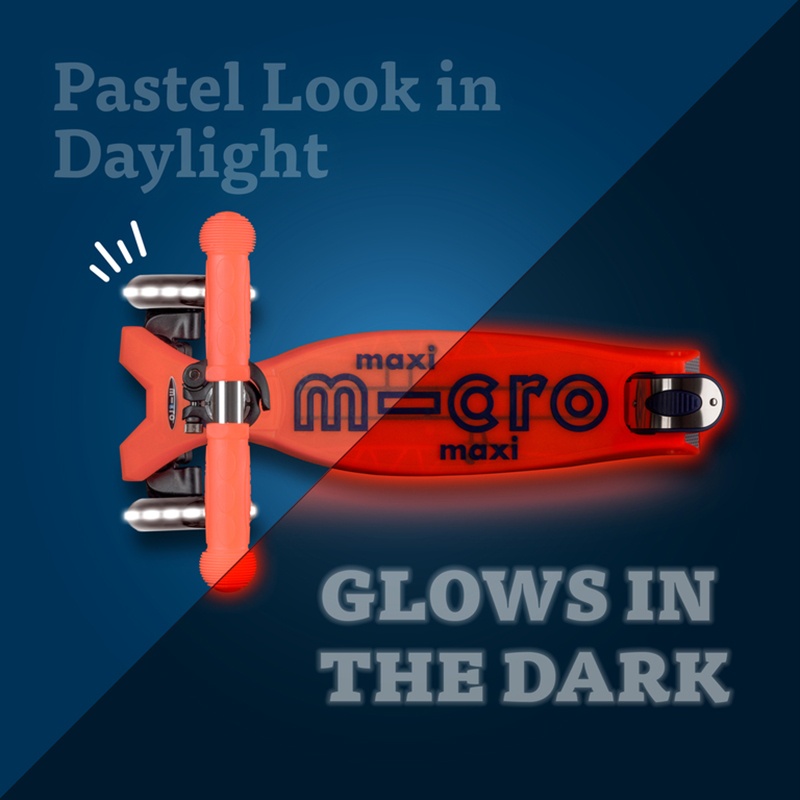 MICRO Patinete Infantil Maxi Deluxe Glow Led Vermelho - Imagem 3