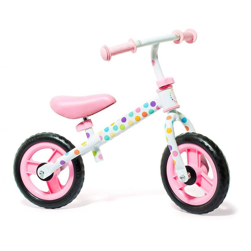 Molto Bicicleta sin pedales rosa con topos