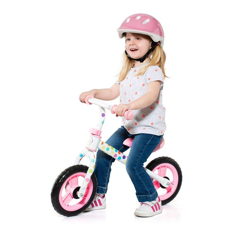 Molto Bicicleta sem pedais rosa com bolinhas - Imagem 1