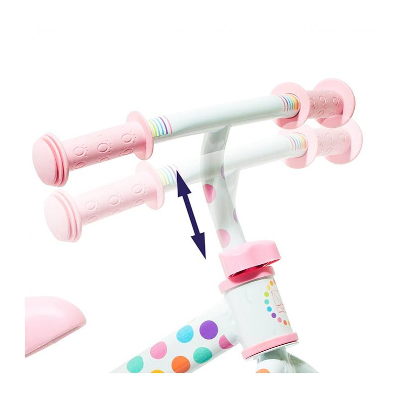 Molto Bicicleta sem pedais rosa com bolinhas - Imagem 3