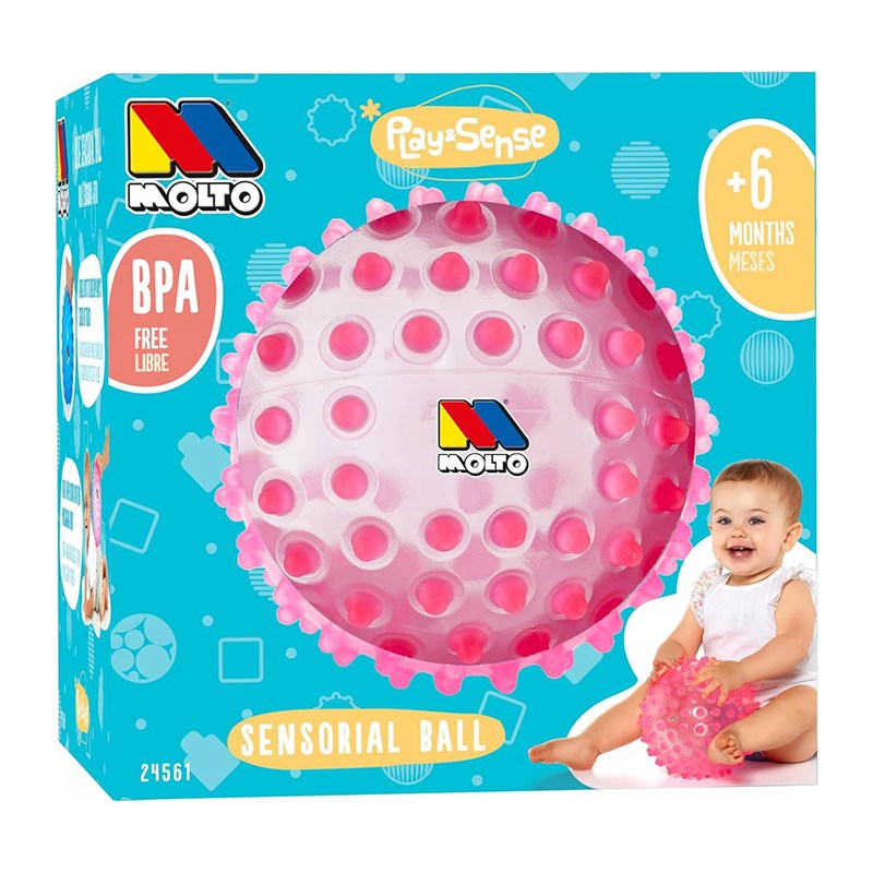 Bola Sensorial Infantil Molto 20cm Rosa - Imagem 2