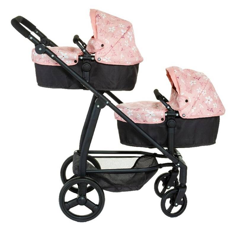 Carrinho de Gémeos para Bonecas City Twin Rosa