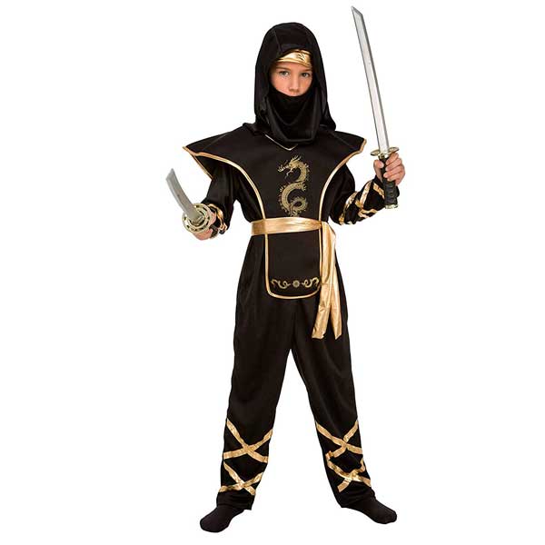 Disfraz Ninja Negro Infantil 7-9 años - Imagen 1