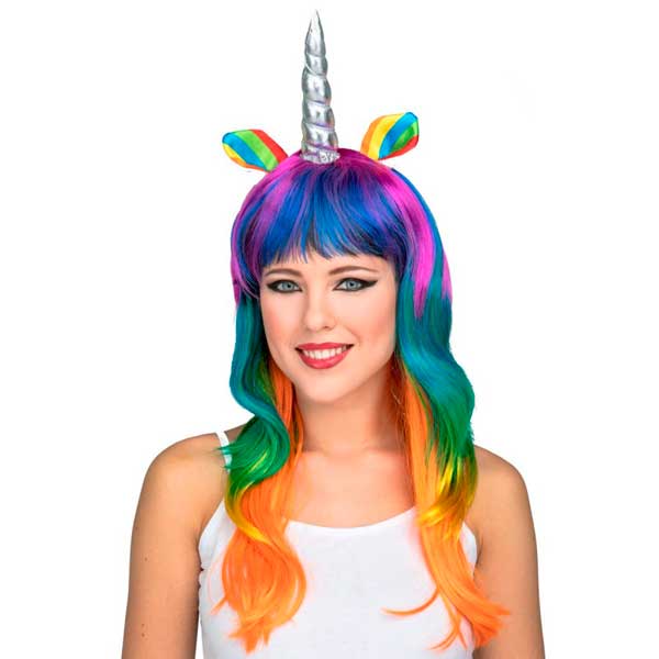 Perruca Unicorn Multicolor - Imatge 1