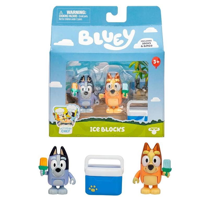 Bluey Pack 2 Figuras Ice Blocks