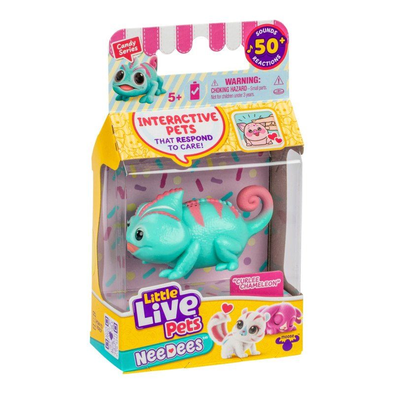 Little Live Needees Curlee - Mascote Camaleão