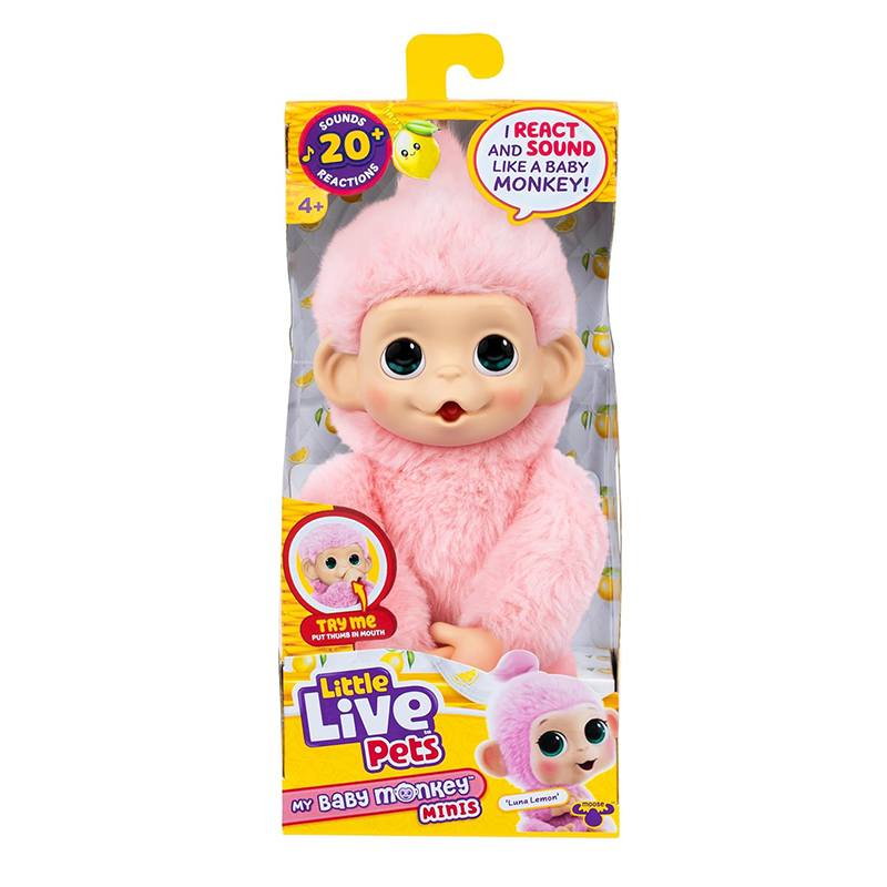 Little Live Pets Baby Monkey Luna Lemon