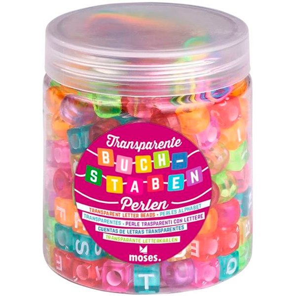 Conjunto de Miçangas com Letras Transparentes