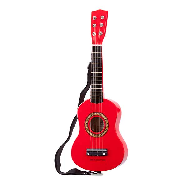 Guitarra Roja de Madera - Imagen 1