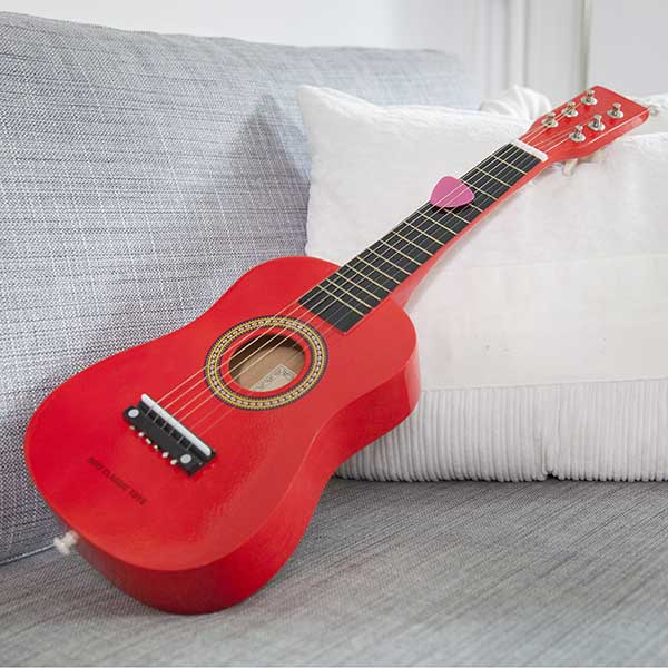 Guitarra Roja de Madera - Imagen 2