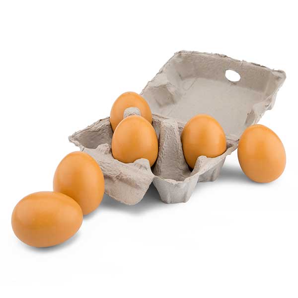 Conjunto 6 Huevos de Madera - Imagen 1