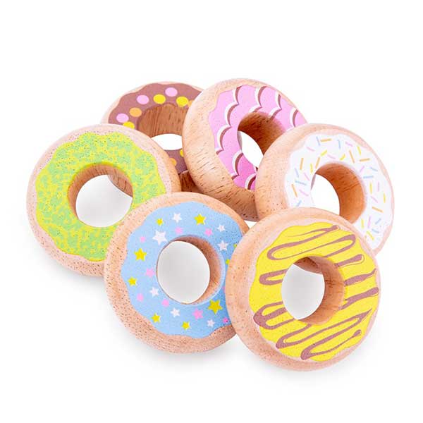 Caja 6 Donuts de Madera - Imagen 1