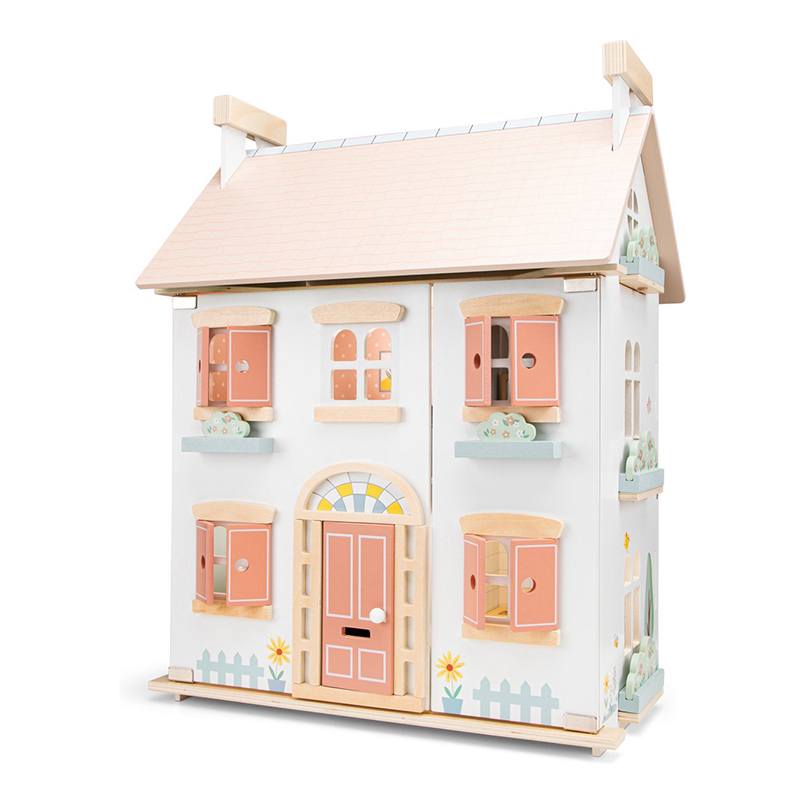 Casa de Muñecas de Madera con Muebles - Imagen 1