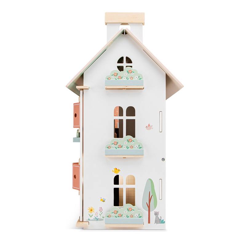 Casa de Muñecas de Madera con Muebles - Imagen 2