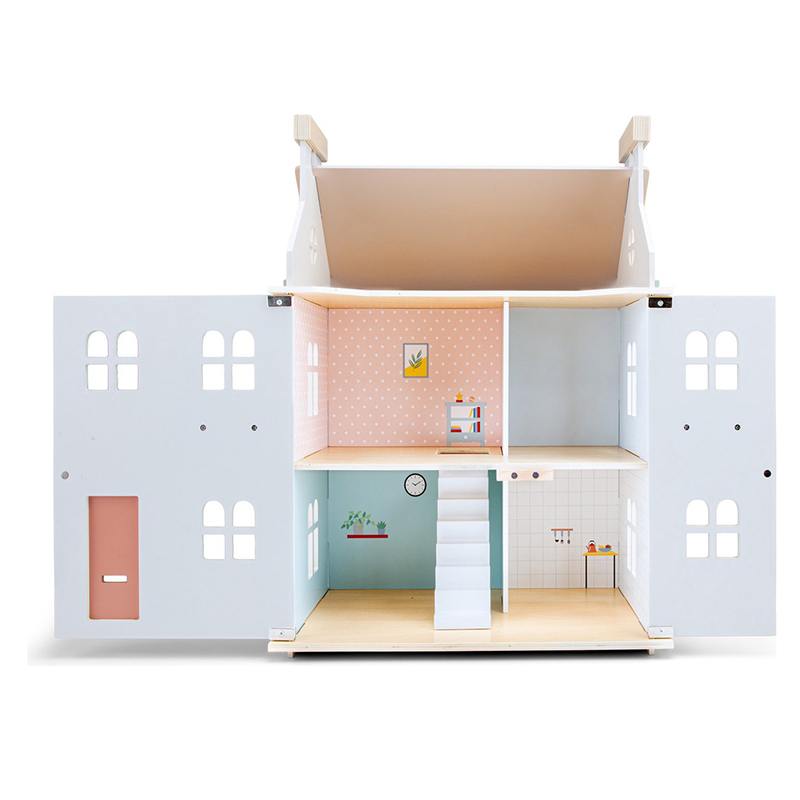 Casa de Muñecas de Madera con Muebles - Imagen 3