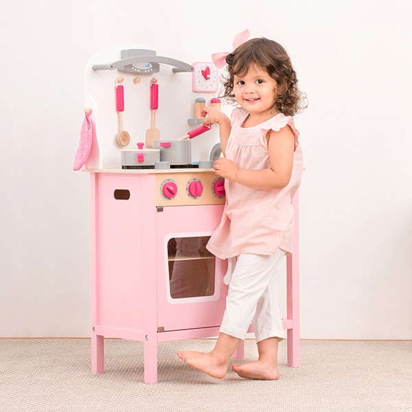 Cozinha Infantil de Madeira Bon Appetit - Rosa 89cm - Imagem 3