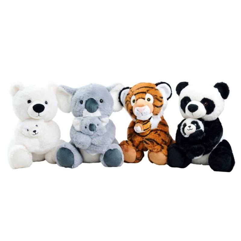 Peluche Animal de la Seva con cria 28cm