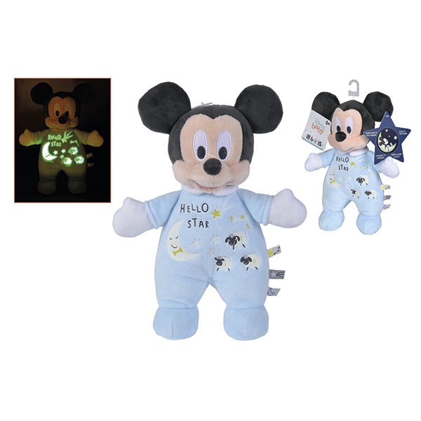 Pelúcia Disney Mickey Dormindo 25cm - Imagem 1