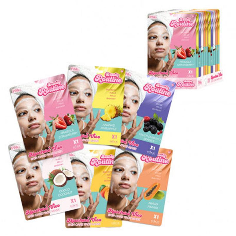 Máscara facial infantil frutas